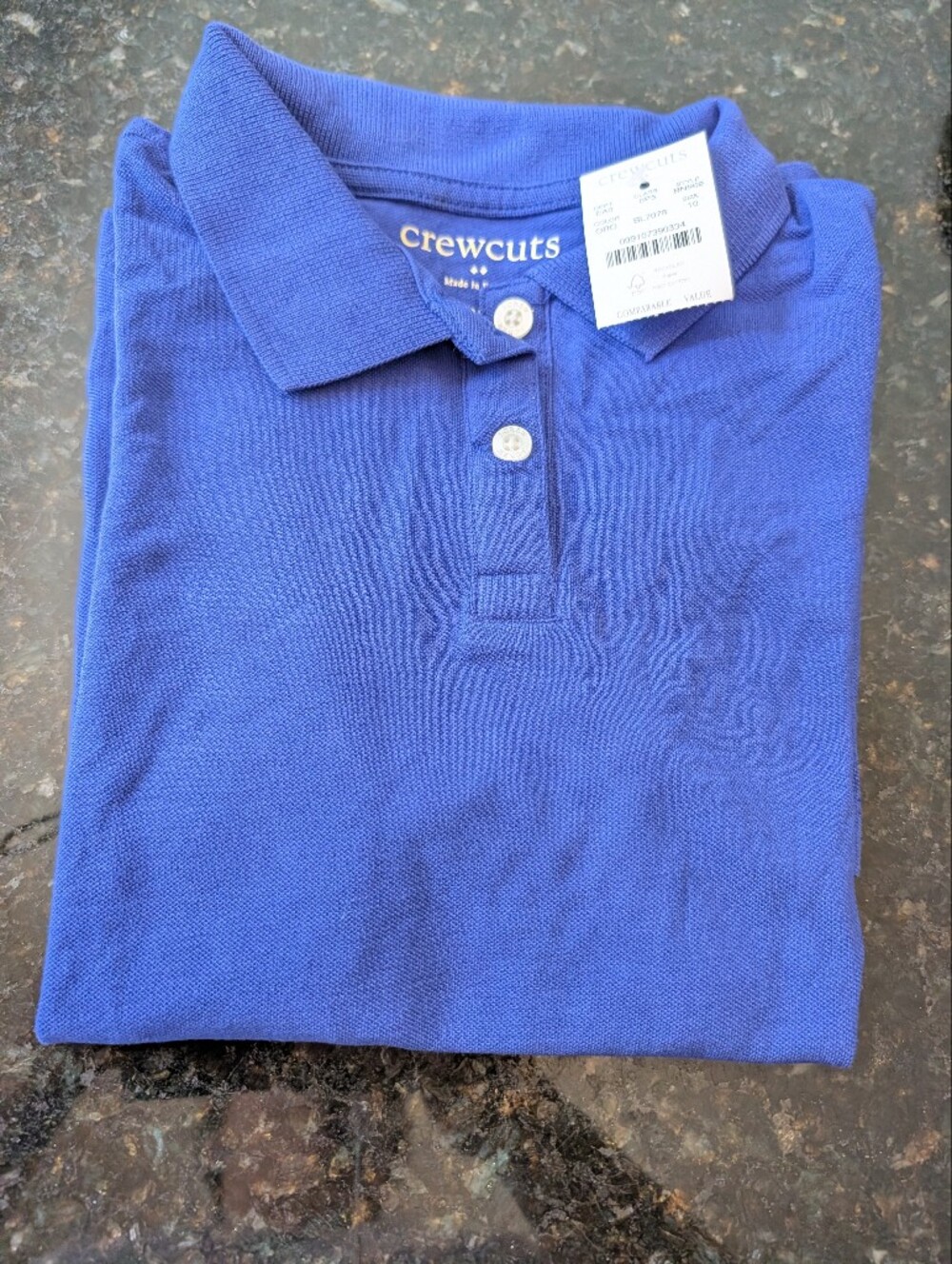 Crewcuts Bright Royal Blue Short Sleeve Polo Shirt Brand New Size 10 Boy (Fits 8